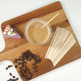 1-5 Boxes Wooden Coffee Stirrers Disposable Individually Wrapped Eco-friendly For Coffee Hot Beverages Each Containing 100pcs