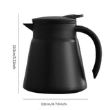 Thermal Coffee Carafe Tea Pot - 304 Stainless Steel Double Wall Vacuum Insulated, Cool Touch Handle, Hot & Cold Retention, 600ml