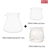NEW 520ml Glass Coffee Pot,Coffee Carafe,200ml 275ml Coffee Server for Pour Over Coffee Maker Drip Coffee Set