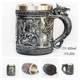 Retro Dragon Resin Stainless Steel Mug