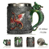 Retro Dragon Resin Stainless Steel Mug