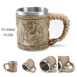 Retro Dragon Resin Stainless Steel Mug