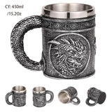 Retro Dragon Resin Stainless Steel Mug