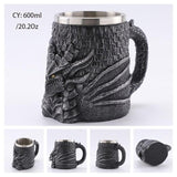Retro Dragon Resin Stainless Steel Mug
