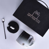 Creative Coffee Cup with Lid Spoon