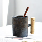 Japanese-style Wood Handle Coffee Mug