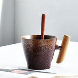 Japanese-style Wood Handle Coffee Mug