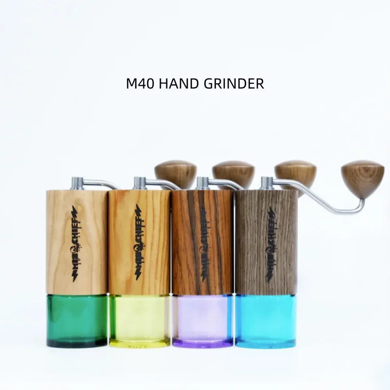 MisChief M40 Manual Coffee Grinder | High Precision Steel Burr, Portable Hand Crank Mill, Multiple Colors