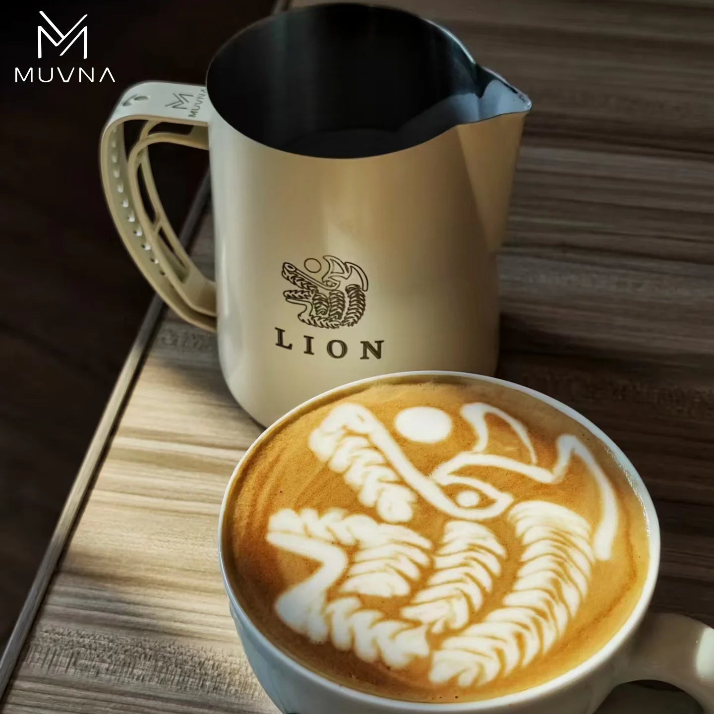 MUVNA DBW Latte Pitcher 600ml Sharp Spout LatteArt Pitcher milk jug barista selection.Ideal for home/camping/coffee shops