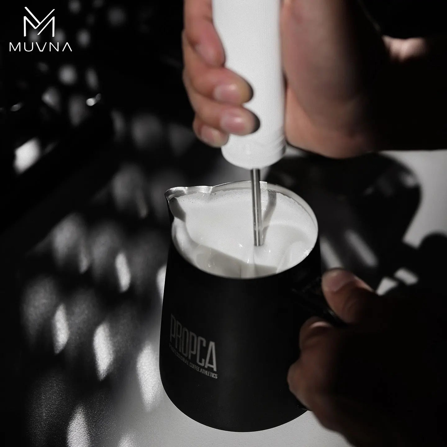 MUVNA DBW Latte Pitcher 600ml Sharp Spout LatteArt Pitcher milk jug barista selection.Ideal for home/camping/coffee shops