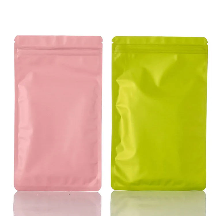 200PCS Aluminum Foil Zipper Packaging Bag DIY Custom Logo Tea Matcha Cocoa Powder Coffee Snack Sugar Spice Jewelry Gift Pouches
