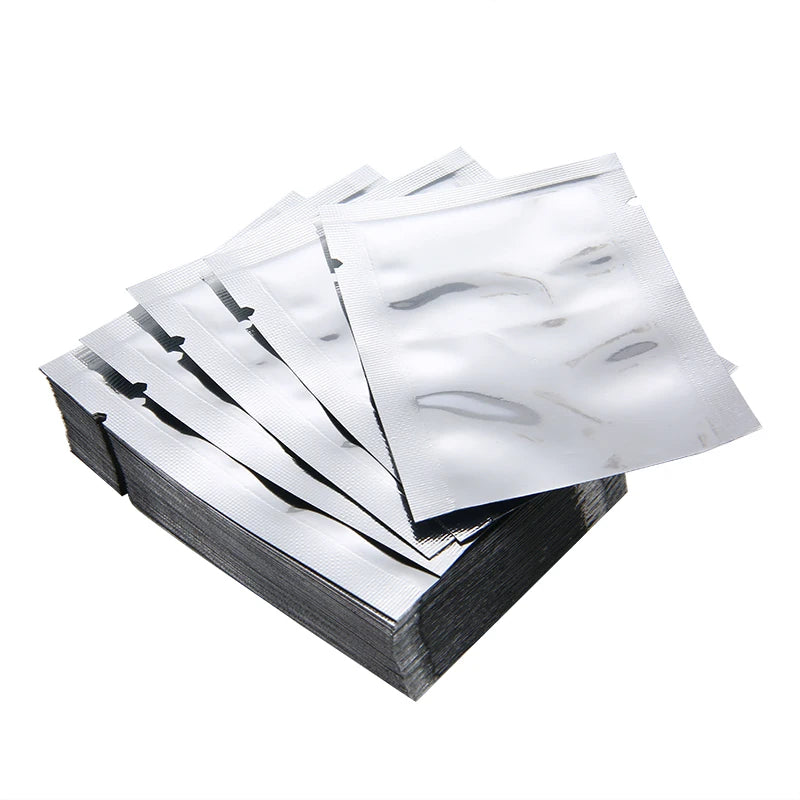 5-50pcs Vacuum Sealing Foil Bags Silver, Heat Sealable Aluminum Pouches for Ground Coffee,Spices,Moisture Proof&Light Blocking