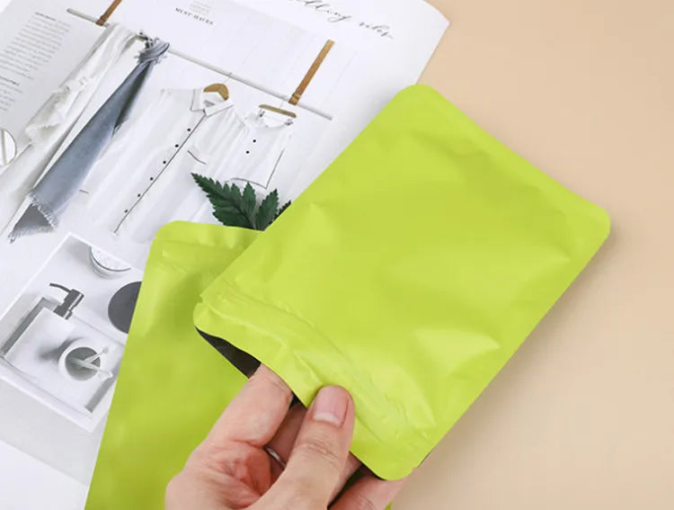 200PCS Aluminum Foil Zipper Packaging Bag DIY Custom Logo Tea Matcha Cocoa Powder Coffee Snack Sugar Spice Jewelry Gift Pouches