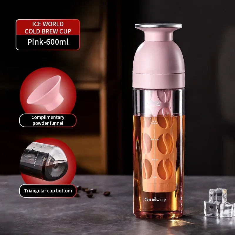 Bincoo Professional Cold Brew Coffee Maker, Safe Tritan Construction, Fine Mesh Filter, Temperature Resistant Portable Brewer
