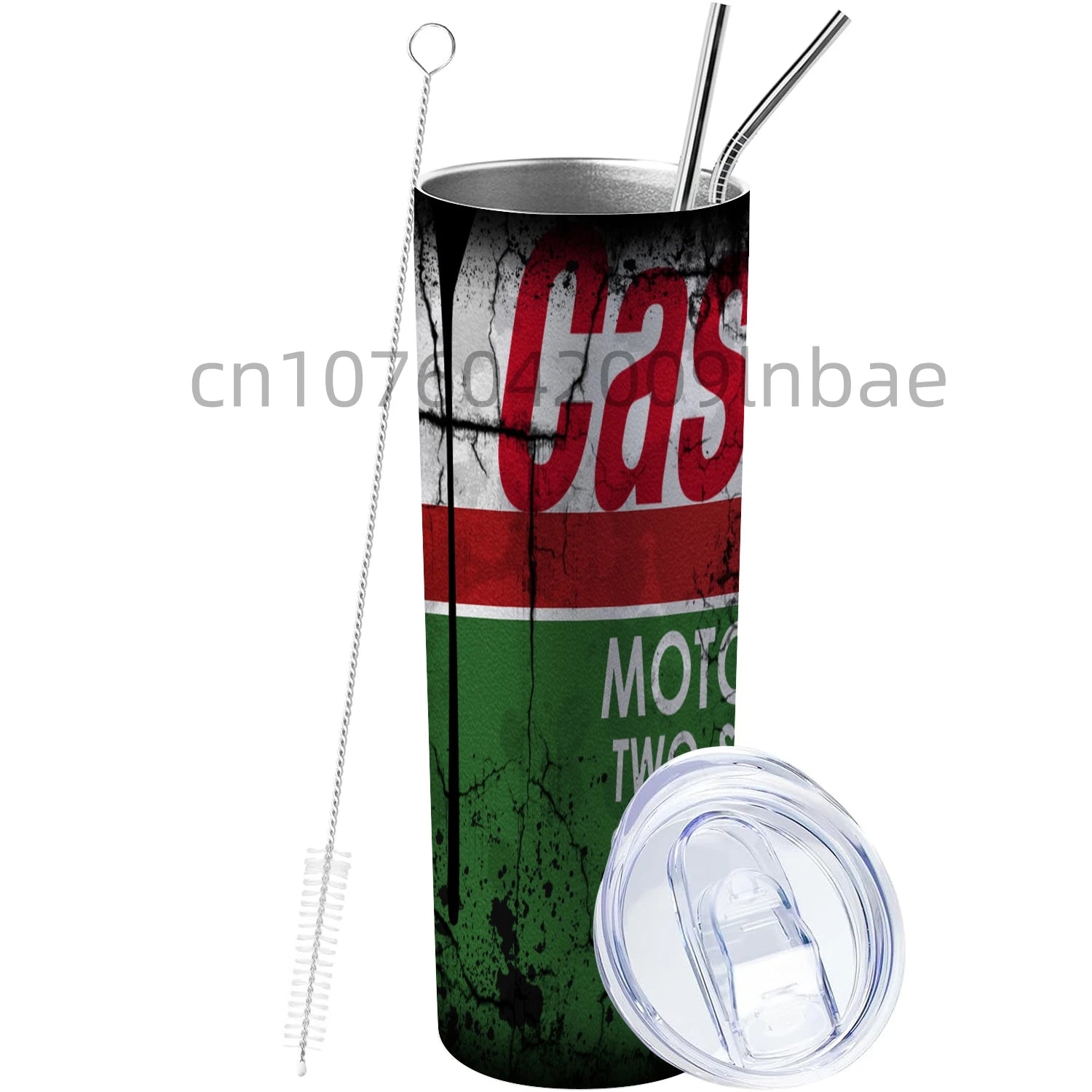 20Oz Motor Oil Stainless Steel Vacuum Double Wall Insulated Tumbler with Straw and Lid Cold Hot Drink Coffee Mug Engineer Gifts