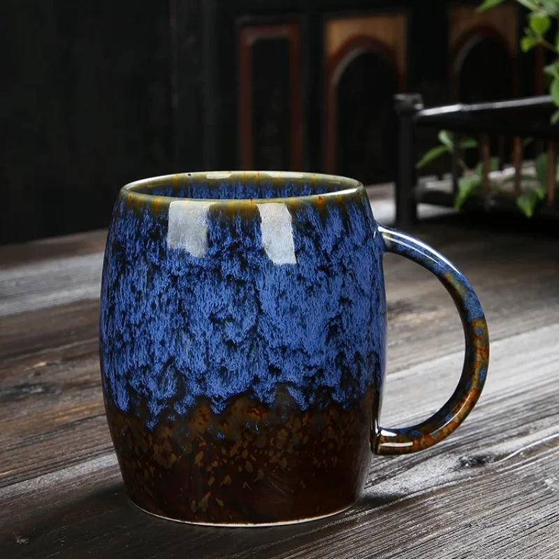 Creative and Personalized Mug Large Capacity Simple Ceramic Men's and Women's Couple Japanese Style Coffee Cup