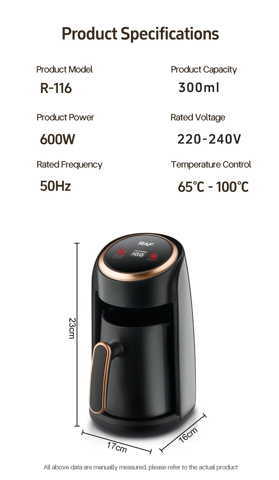 Automatic Turkish Coffee Machine, Cordless, Electric Pot, Portable, Travel, 600W, 220V