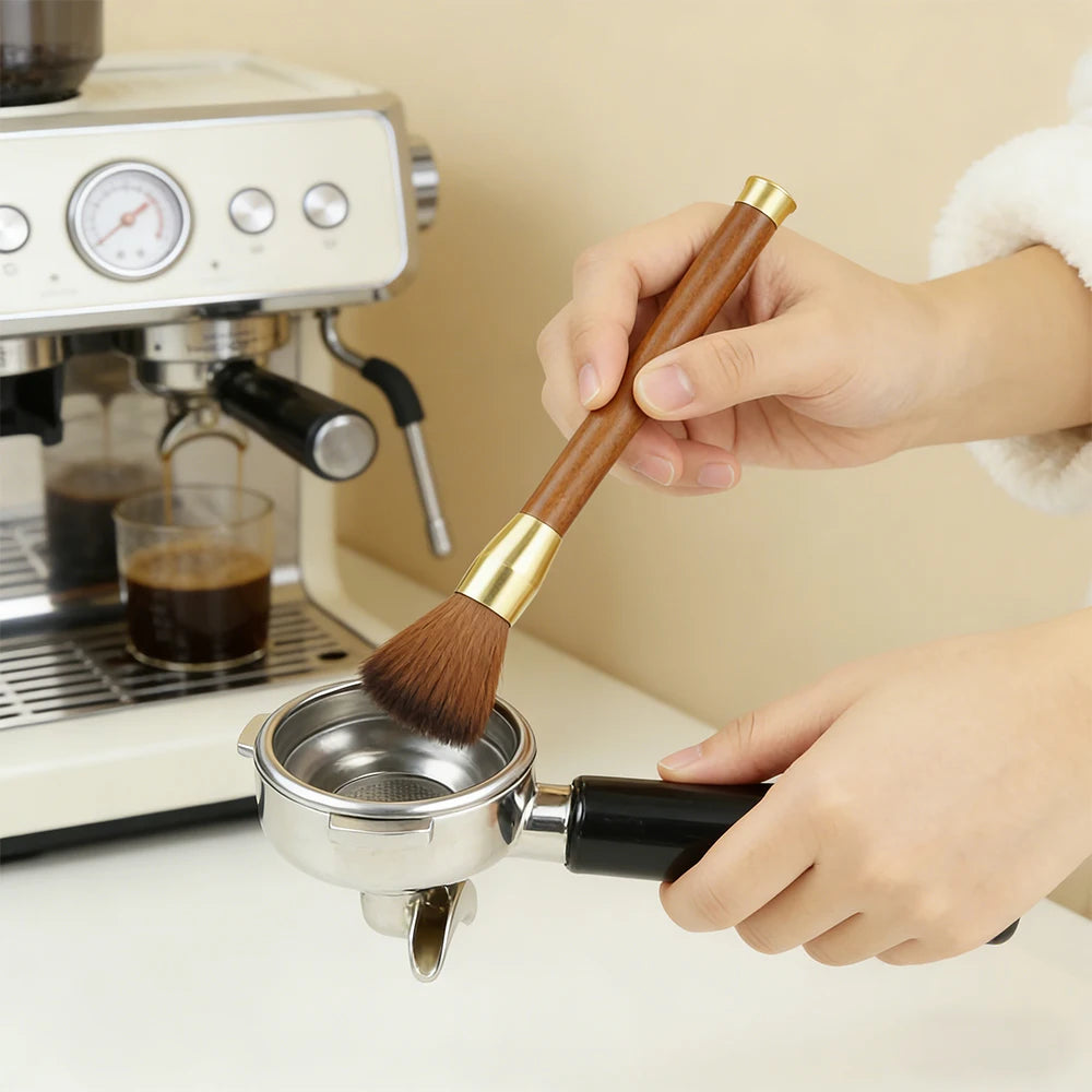Coffee Grinder Cleaning Brush Wooden Handle Bean Powder Dusting Espresso Brush Barista Tool Coffee Machine cleaning Brush