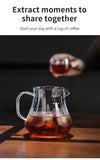 Bincoo 450ml 550ml Glass Coffee Server - Heat Resistant Barista Carafe for Cold Brew and Espresso Easy to Clean Drip Coffee Pot