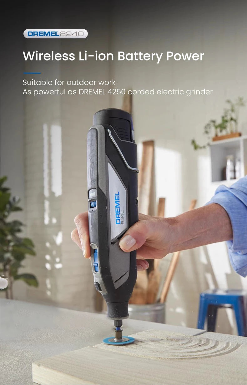 Dremel Cordless Electric Grinder 8240 N-5 12V Lithium-Ion Battery Variable Speed Rotary Tool for Polishing Grinding Cutting Sand