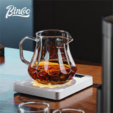 Bincoo 450ml 550ml Glass Coffee Server - Heat Resistant Barista Carafe for Cold Brew and Espresso Easy to Clean Drip Coffee Pot