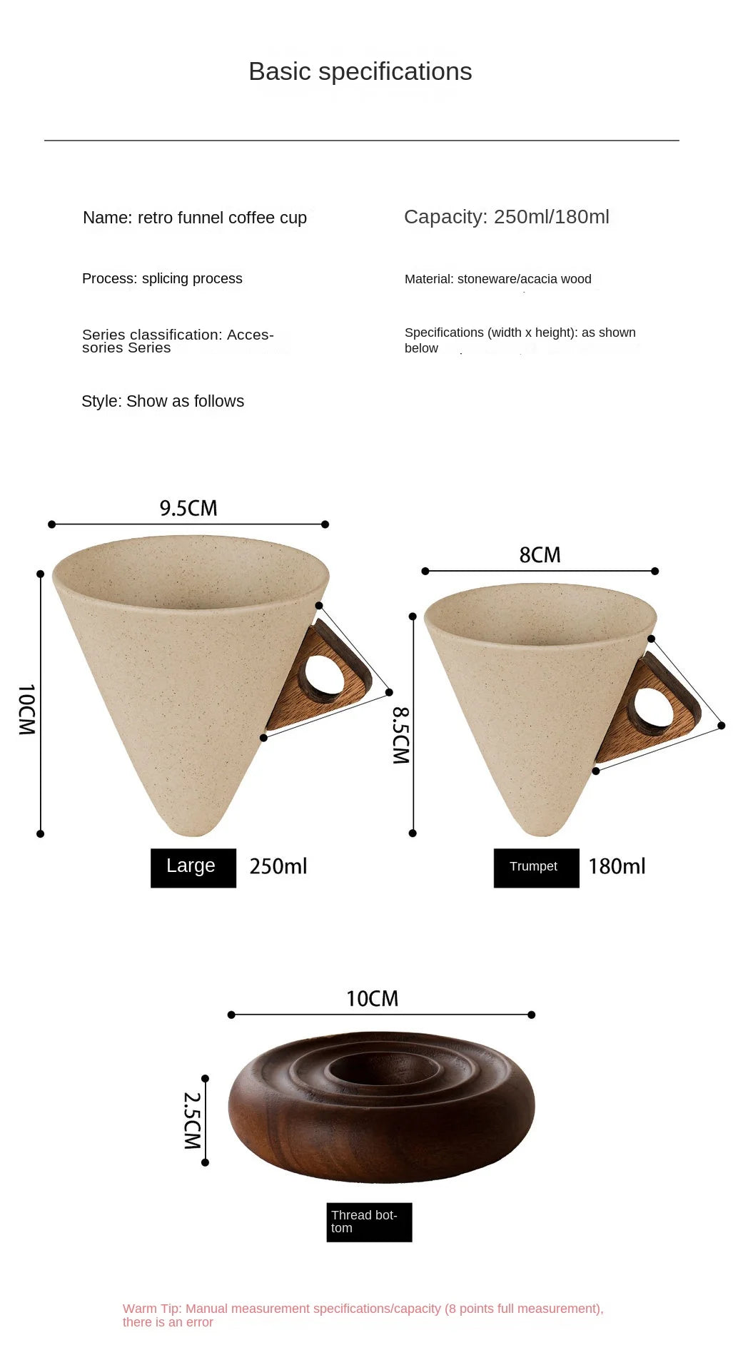 Triangular Cone Shape Vintage Pottery Tea Coffee Cup Pull Japanese Ceramic Mug Stoneware Rough Latte Espresso Cup 180ml