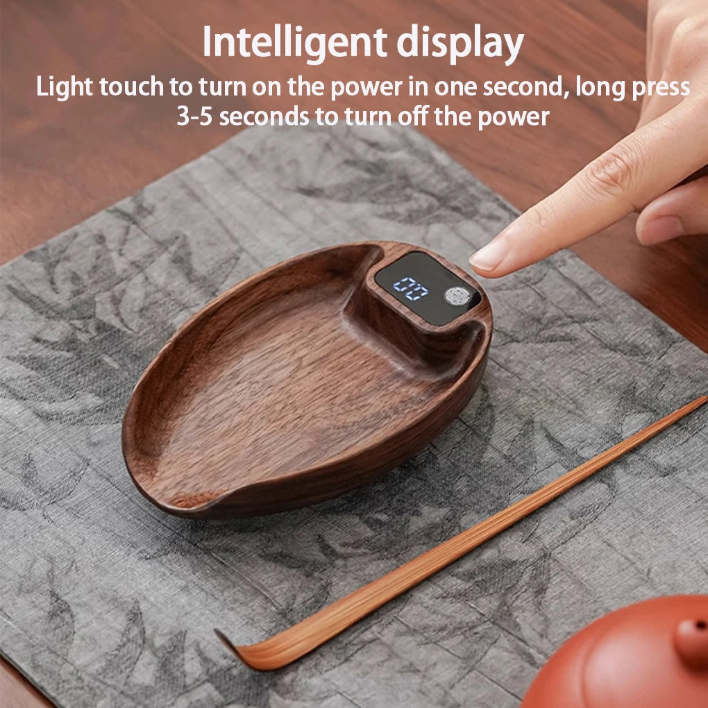 Wood Tea Scale High Accuracy Digital Scale for Restaurant Baking Indoor LED Display Screen for Tea Leaves