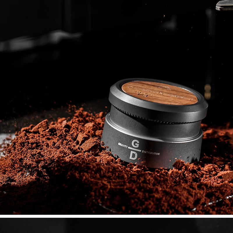 MUVNA Espresso Tamper V2, Slow Rebound Coffee Tamper with Stainless Steel Ripple Base for 51mm/53mm/58mm Portafilters