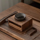 Wooden Tea Pot Heater Tea Supplies Elegant Tea Warmer Heating Coffee Milk Decoration for Home Kitchen Garden Travel Winter Gift