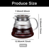 600ml Hand Brew Coffee Carafe Clouds Shape Clear Glass Kettle Sharing Pot with Lids Espresso Coffee Maker Accessories