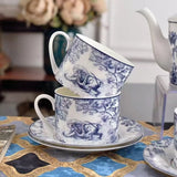 2Set European Ceramics Coffee Cups Milk Mug Plates Espresso Cup Household Afternoon Teacup Suit Holiday Giftate Gift Box