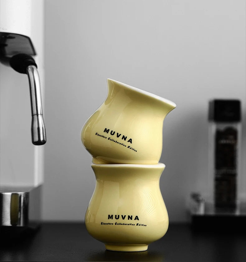 Muvna Ceramic Tasting Cup，120ml huabusan series Tea Cups，Coffee Espresso Cups for Latte, Cappuccino, Espresso Coffee and Tea