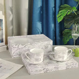 2Set European Ceramics Coffee Cups Milk Mug Plates Espresso Cup Household Afternoon Teacup Suit Holiday Giftate Gift Box