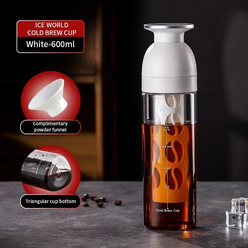 Bincoo Professional Cold Brew Coffee Maker, Safe Tritan Construction, Fine Mesh Filter, Temperature Resistant Portable Brewer