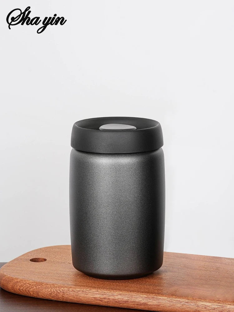 Coffee Beans Vacuum Sealed Jug 304 Stainless Steel Food Keep Fresh Storage Container Kitchen 1200ml Coffee Vacuum Canister