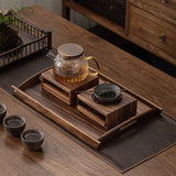 Wooden Tea Pot Heater Tea Supplies Elegant Tea Warmer Heating Coffee Milk Decoration for Home Kitchen Garden Travel Winter Gift