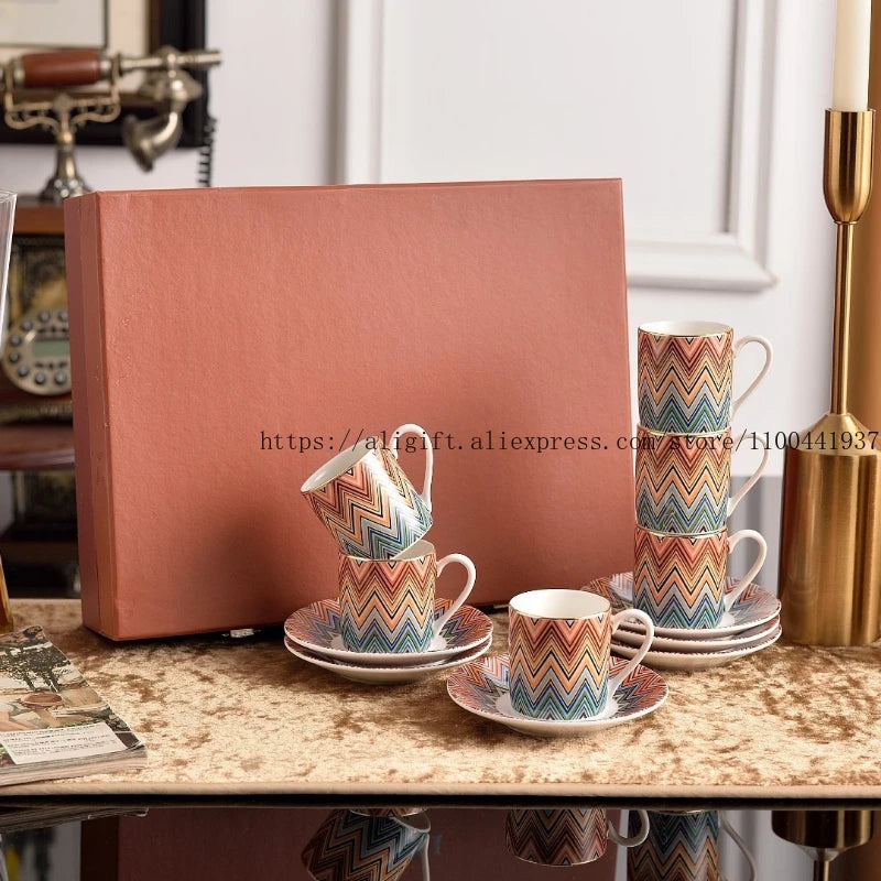 A Set Of Niche Coffee Cups Espresso Mugs Small Tea Cups Mugs Dinner Plates And Snack Stands