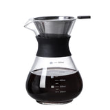 Glass Pour Over Coffee Maker Set with Sharing Carafe, Household Drip Coffee Brewer Kit for Home Brewing