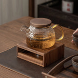 Wooden Tea Pot Heater Tea Supplies Elegant Tea Warmer Heating Coffee Milk Decoration for Home Kitchen Garden Travel Winter Gift
