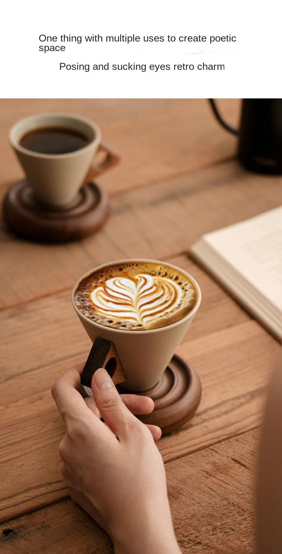 Triangular Cone Shape Vintage Pottery Tea Coffee Cup Pull Japanese Ceramic Mug Stoneware Rough Latte Espresso Cup 180ml