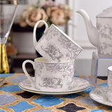 2Set European Ceramics Coffee Cups Milk Mug Plates Espresso Cup Household Afternoon Teacup Suit Holiday Giftate Gift Box