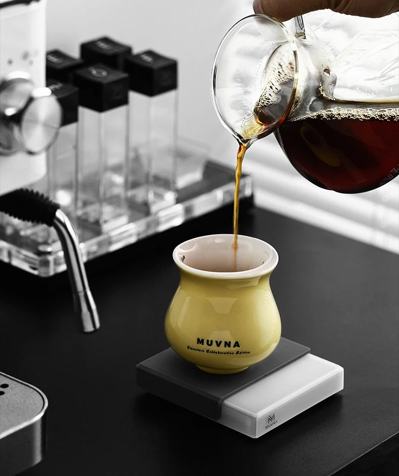 Muvna Ceramic Tasting Cup，120ml huabusan series Tea Cups，Coffee Espresso Cups for Latte, Cappuccino, Espresso Coffee and Tea