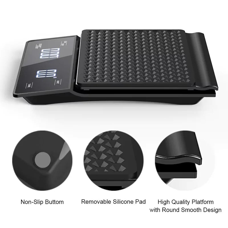 3kg/0.1g Digital Kitchen Weight Grams Electronic Balance High Precision Coffee Scale Portable With Timer Food Espresso Tools