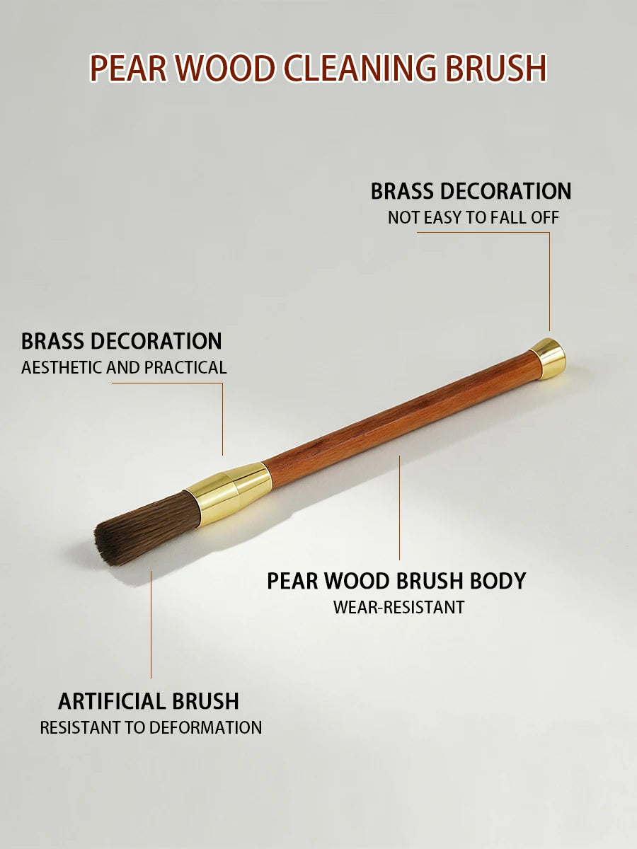 Coffee Grinder Cleaning Brush Wooden Handle Bean Powder Dusting Espresso Brush Barista Tool Coffee Machine cleaning Brush