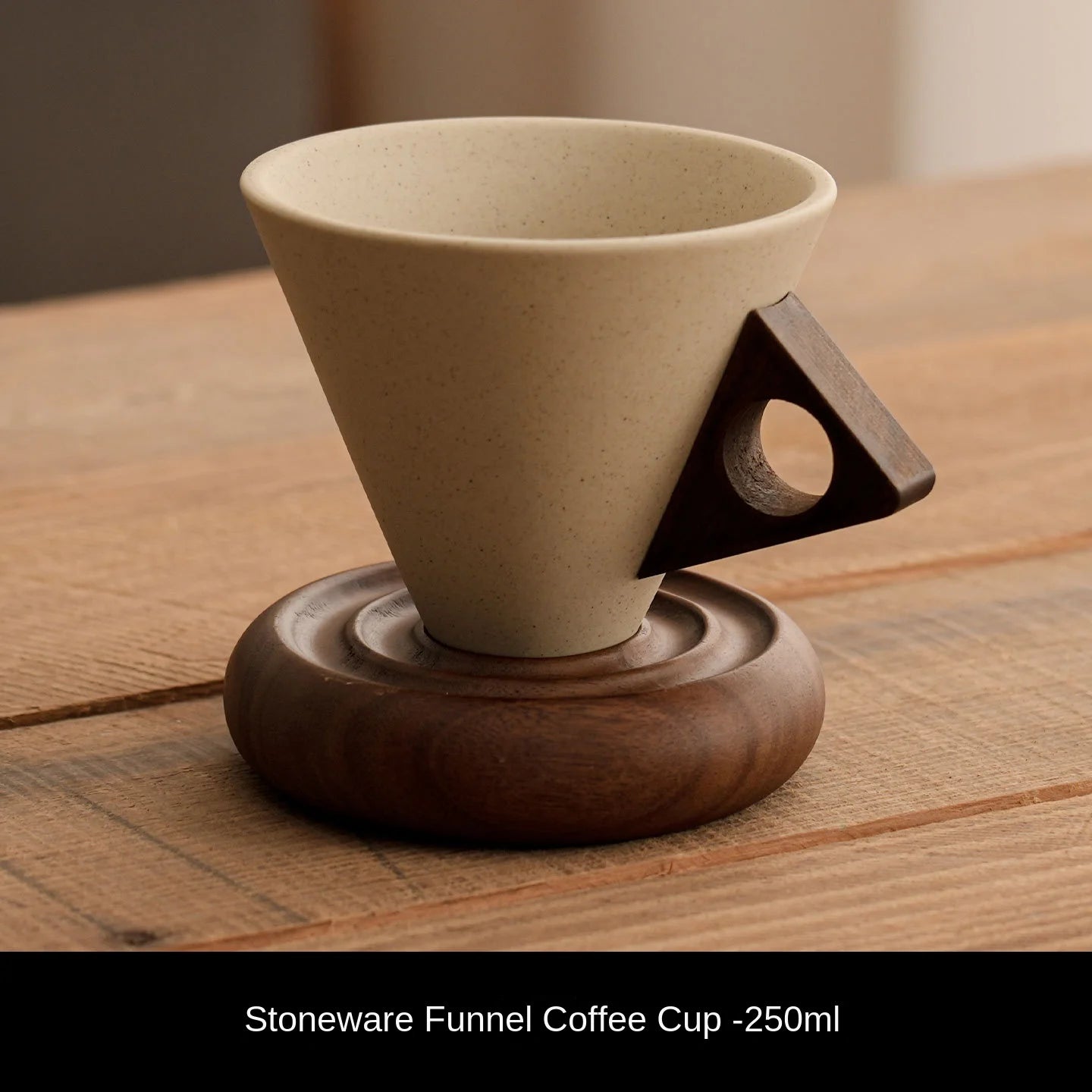 Triangular Cone Shape Vintage Pottery Tea Coffee Cup Pull Japanese Ceramic Mug Stoneware Rough Latte Espresso Cup 180ml