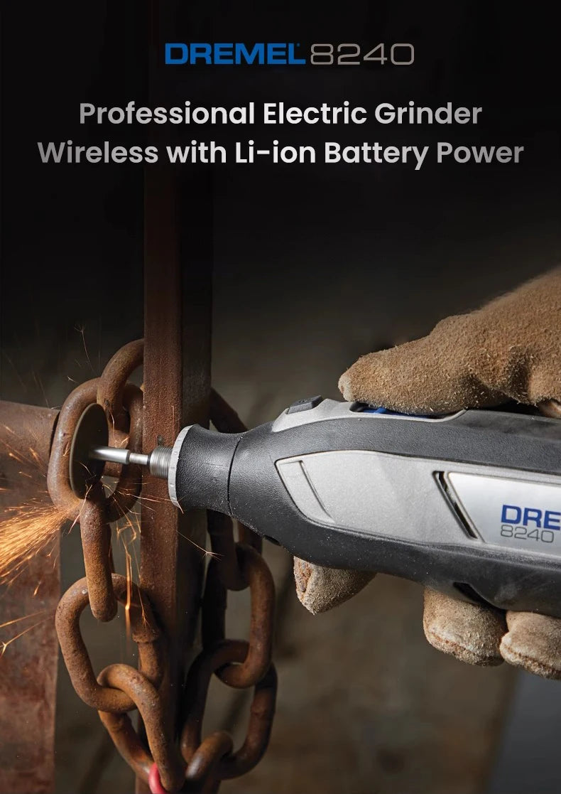 Dremel Cordless Electric Grinder 8240 N-5 12V Lithium-Ion Battery Variable Speed Rotary Tool for Polishing Grinding Cutting Sand