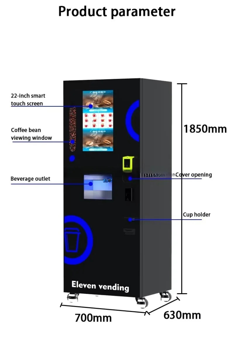 Automatic Fresh Ground Coffee Vending Machine with 24/7 OnDemand Premium Brew