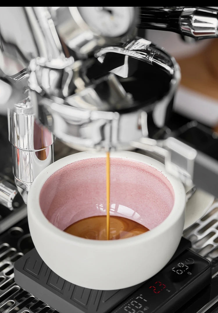 IKAPE Latte Cup with Saucer,270ml Large Capacity  Ceramic Coffee Cup, Ideal for Coffee Lovers & Baristas