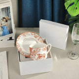 2Set European Ceramics Coffee Cups Milk Mug Plates Espresso Cup Household Afternoon Teacup Suit Holiday Giftate Gift Box
