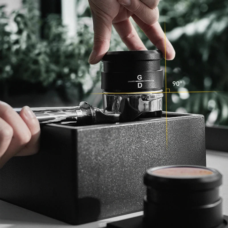 MUVNA Espresso Tamper V2, Slow Rebound Coffee Tamper with Stainless Steel Ripple Base for 51mm/53mm/58mm Portafilters